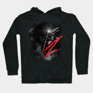 Zorro Black White and red Hoodie